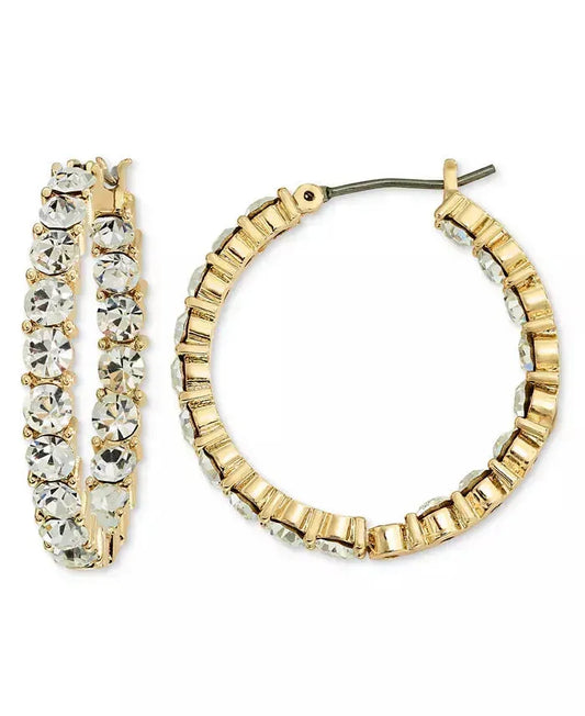 On 34th Women's Crystal Station Medium Hoop Earring | On 34th in Lebanon