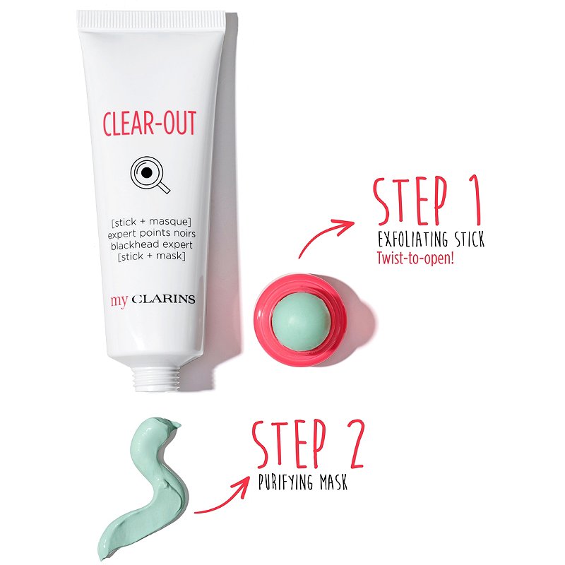 Clarins My Clarins Clear-Out Blackhead Expert 2 in 1 Stick & Mask