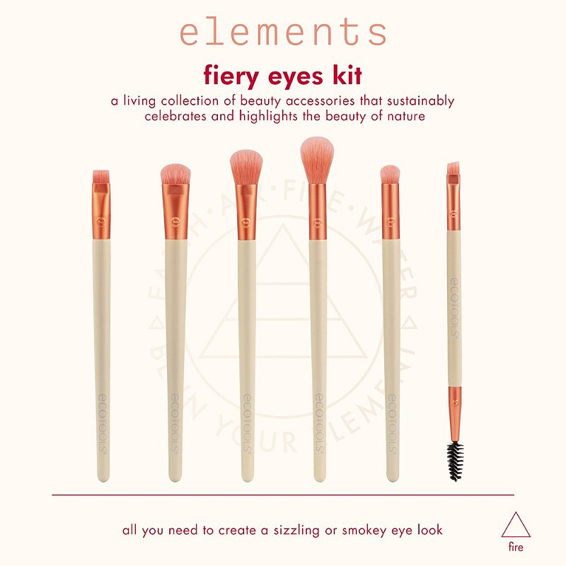 Ecotools Fiery Eyes Kit 6 Brushes - Elments Collection