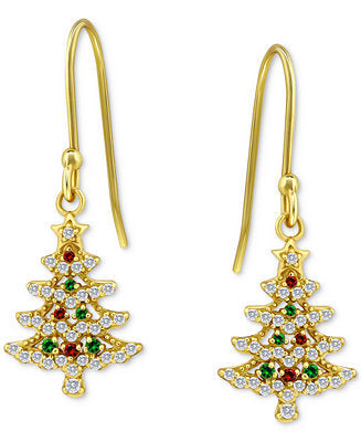 Giani Bernini Women's Gold Cubic Zirconia Christmas Tree Drop Earrings | Giani Bernini In Lebanon