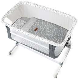 Jane - Baby Crib Side - Grey Stars