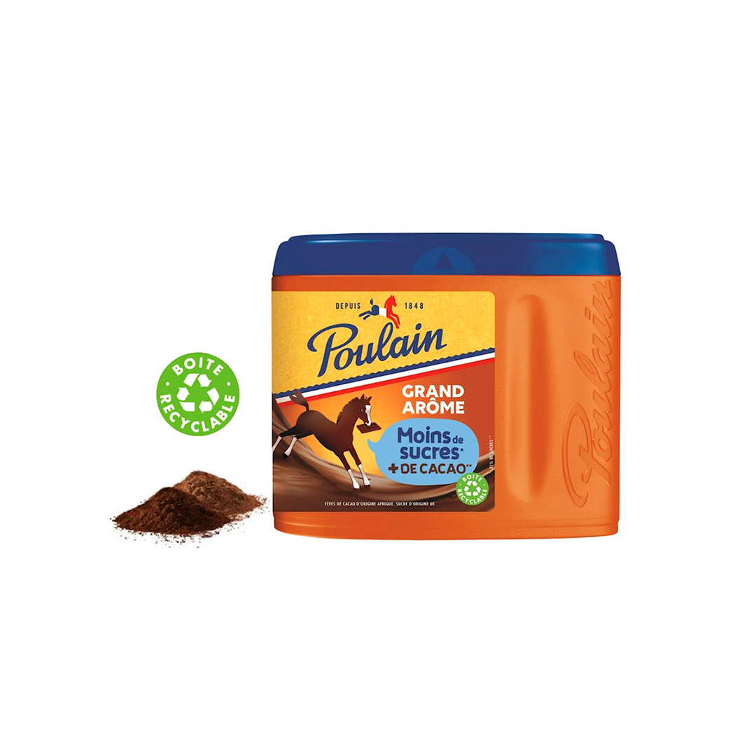 Poulain Grand Arome Cacao Moins de Sucres 400g
