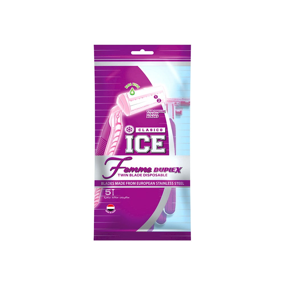 Ice Classico Femme Duplex Disposable Twin Blade Razor For Women Pouch Of 5 Razor