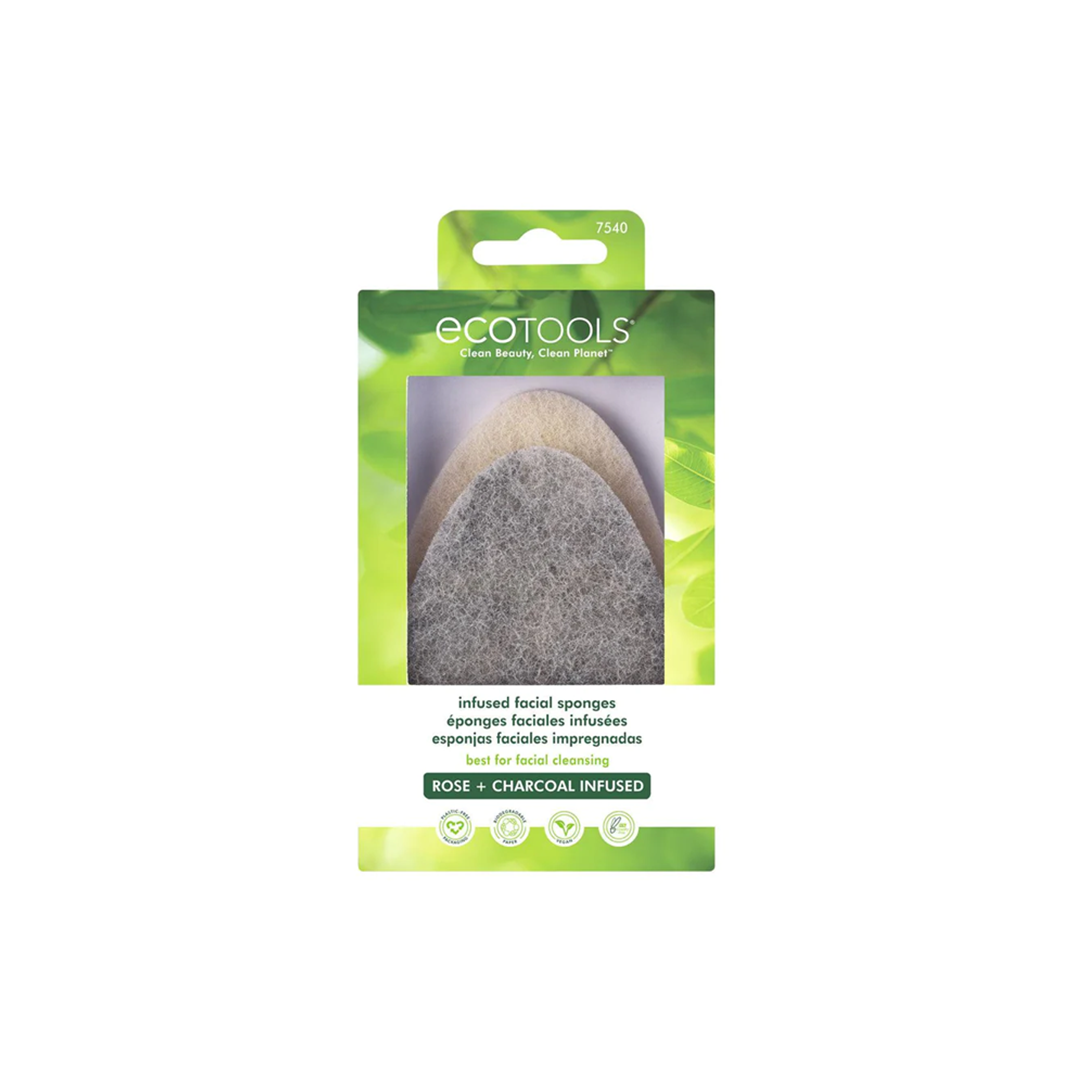 Eco Tools Bath Facial Sponges Characoal and Rose - Medaid International