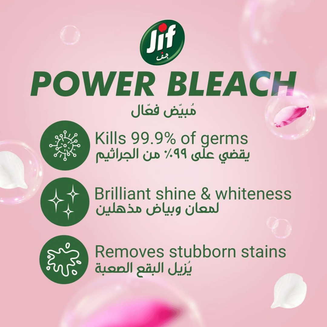 Jif Power Bleach Bathroom Cleaner Floral Breeze, 750ml, 2 @ 20% OFF