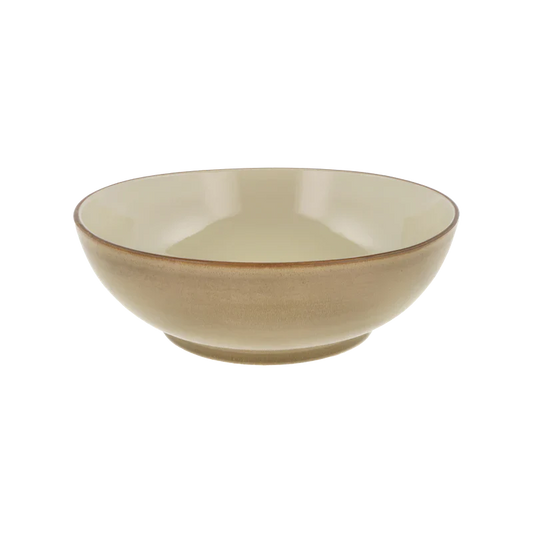 Bitz Living Salad Bowl Wood 24cm Wood Sand Stoneware