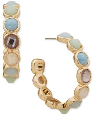 Anne Klein Women's Gold-Tone Crystal Bezel Earrings | Anne Klein In Lebanon