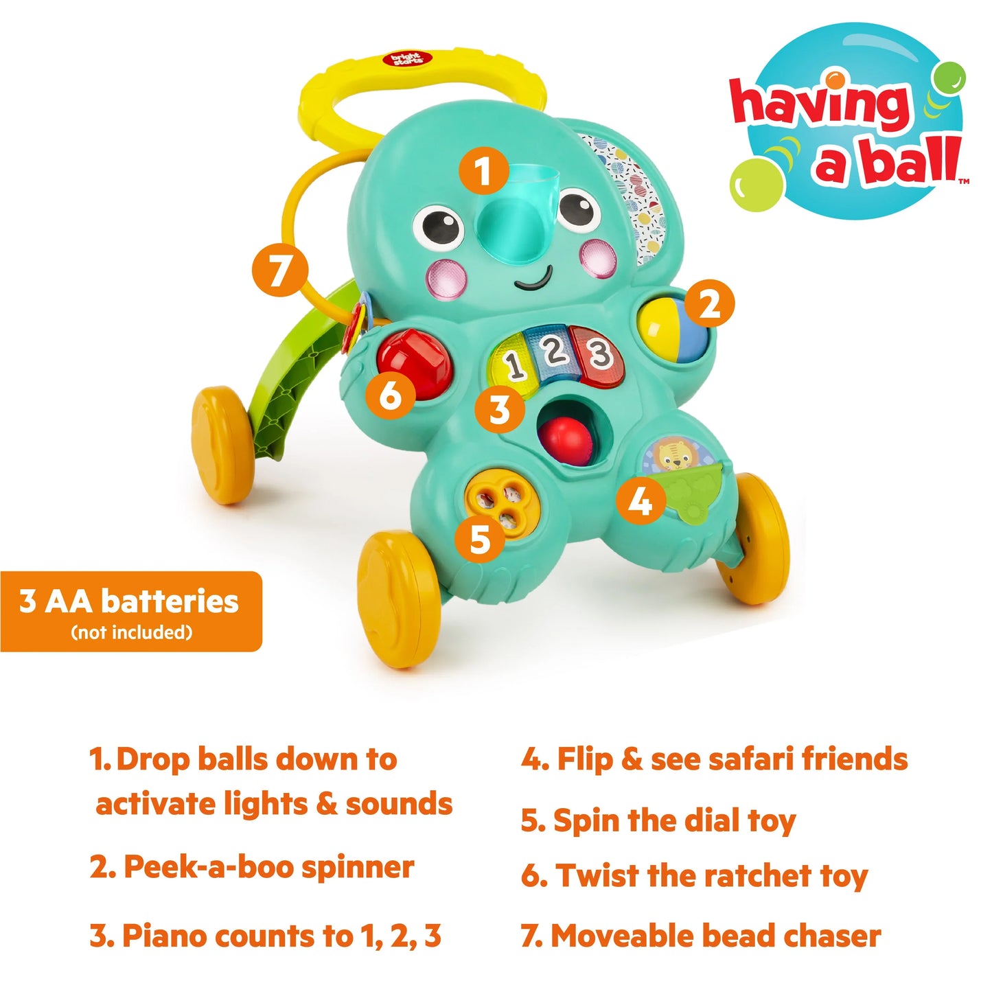 Kids2 - BS 2in1 Stroll&Roll - Toy Walker - English&French