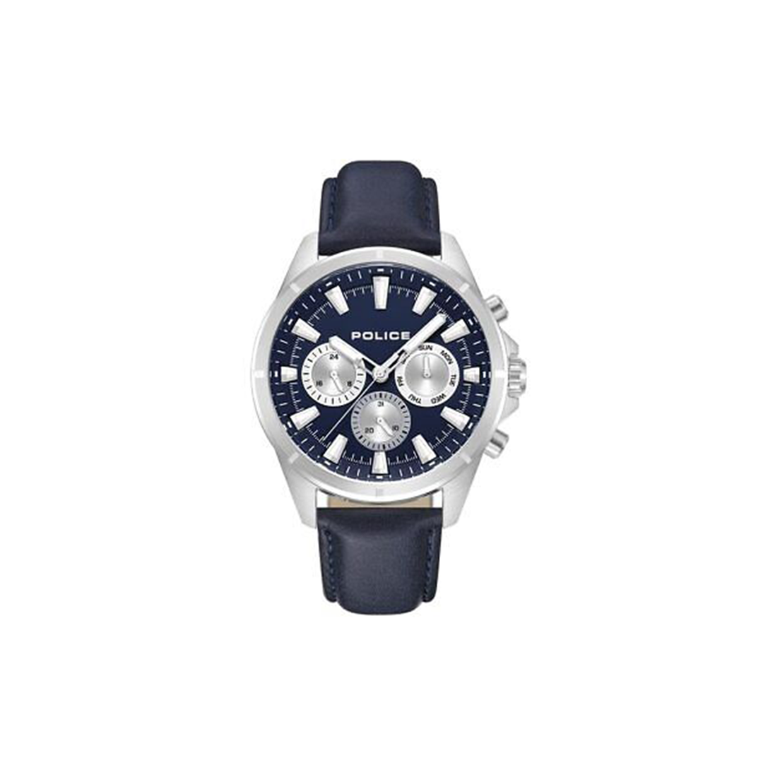 Police Malawi Stainless Steel Leather Watch PEWJF0005803 - Medaid International