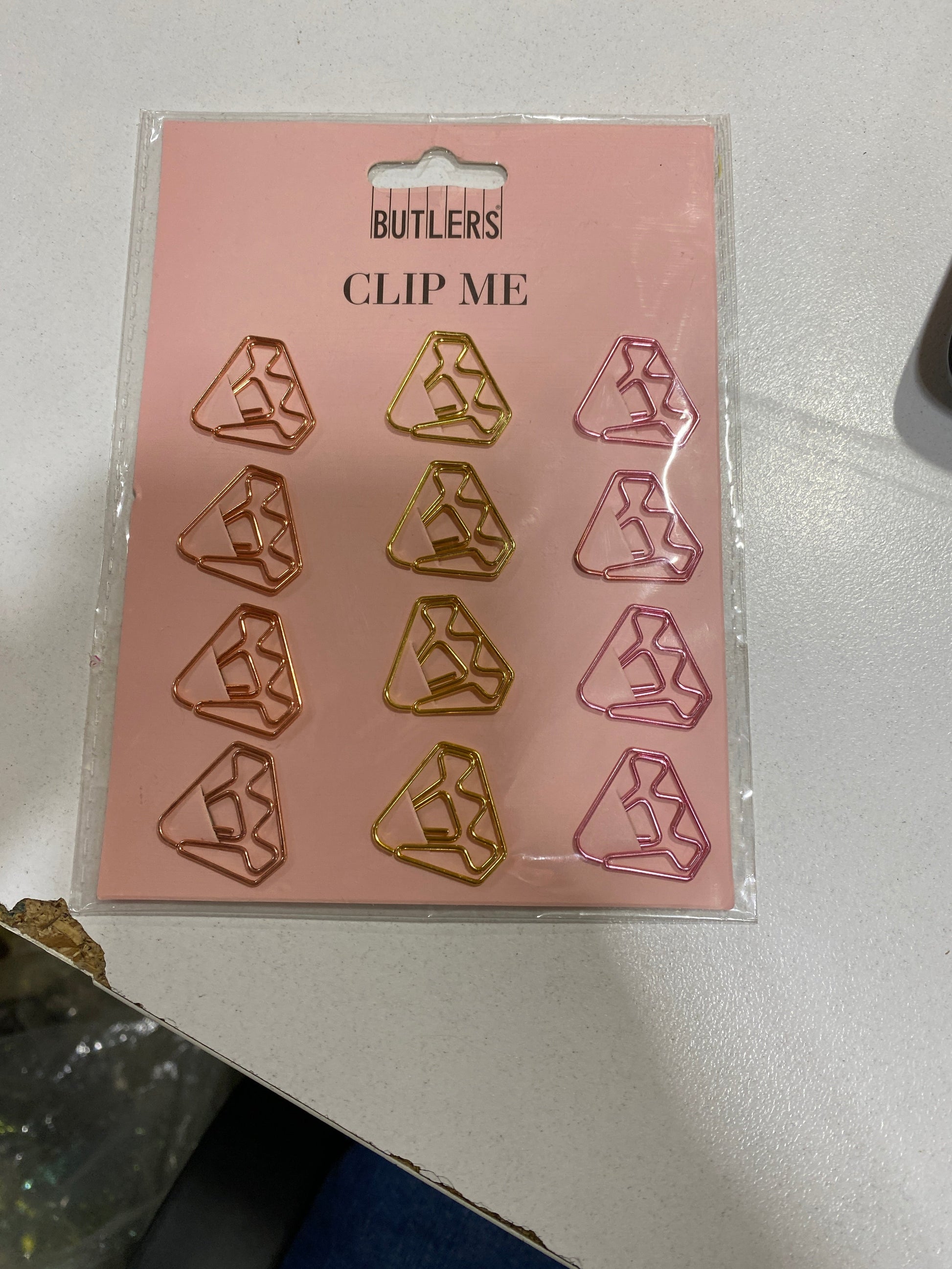 Butlers Clip Me Geometric Metal Paperclips 12 Pack | Butlers In Lebanon