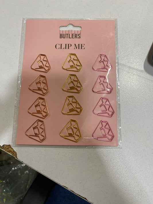 Butlers Clip Me Geometric Metal Paperclips 12 Pack | Butlers In Lebanon