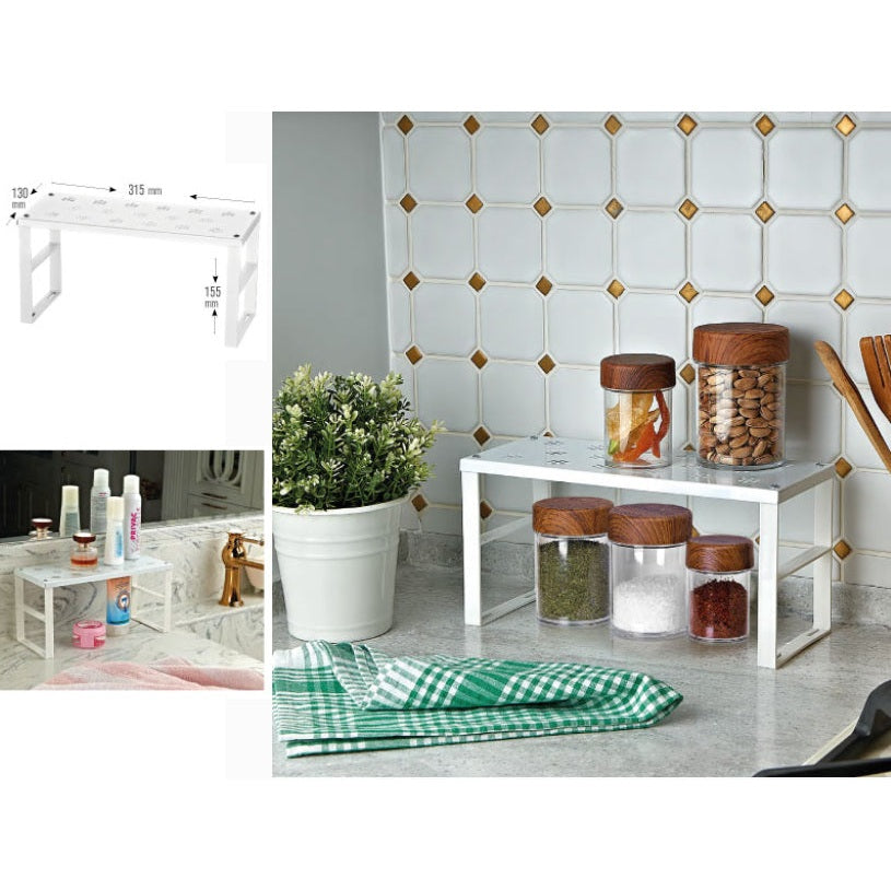 Narrow Metallic Cabinet Organizer