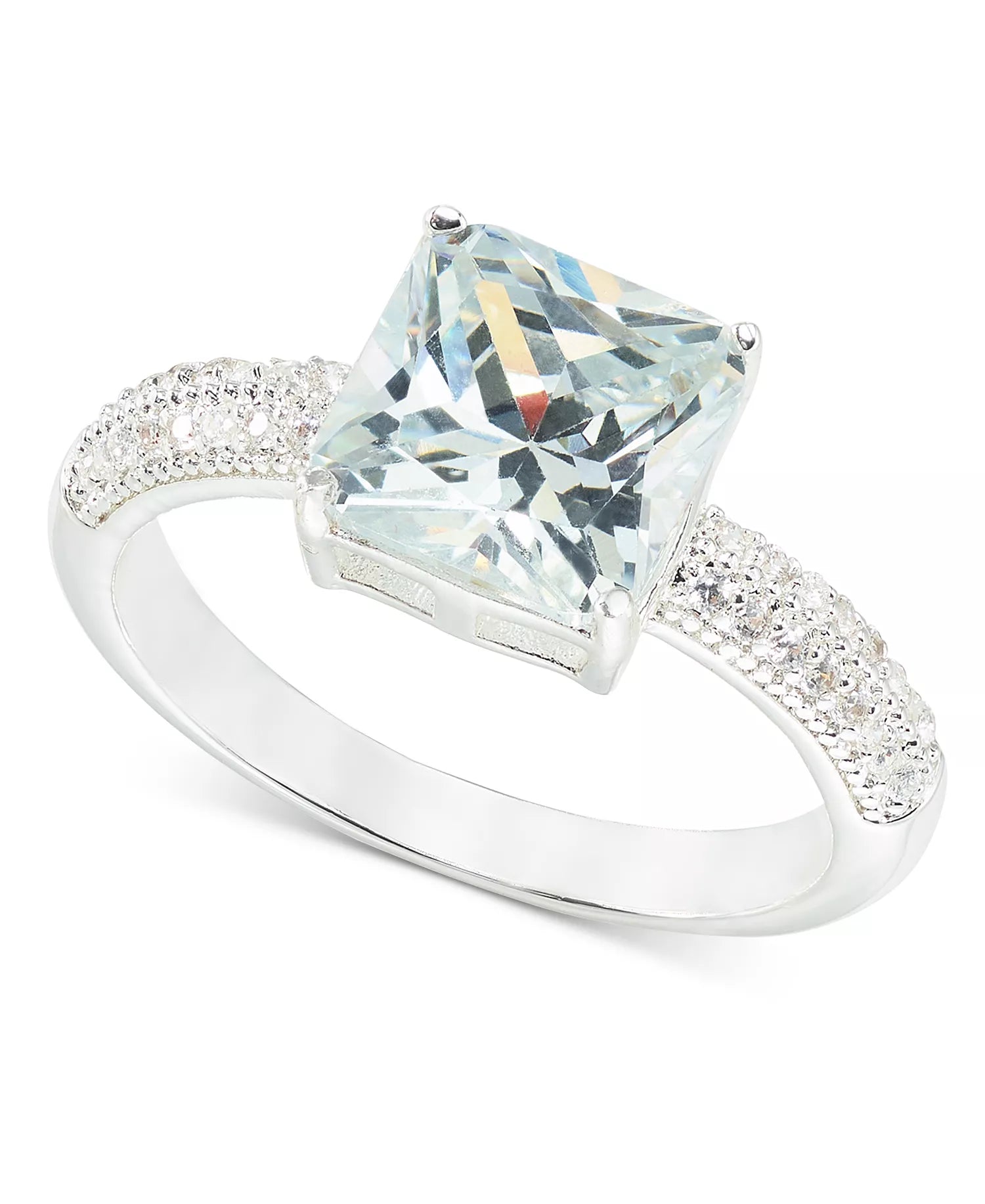 Charter Club Women's Silver Plated Cubic Zirconia Ring |Charter Club In Lebanon