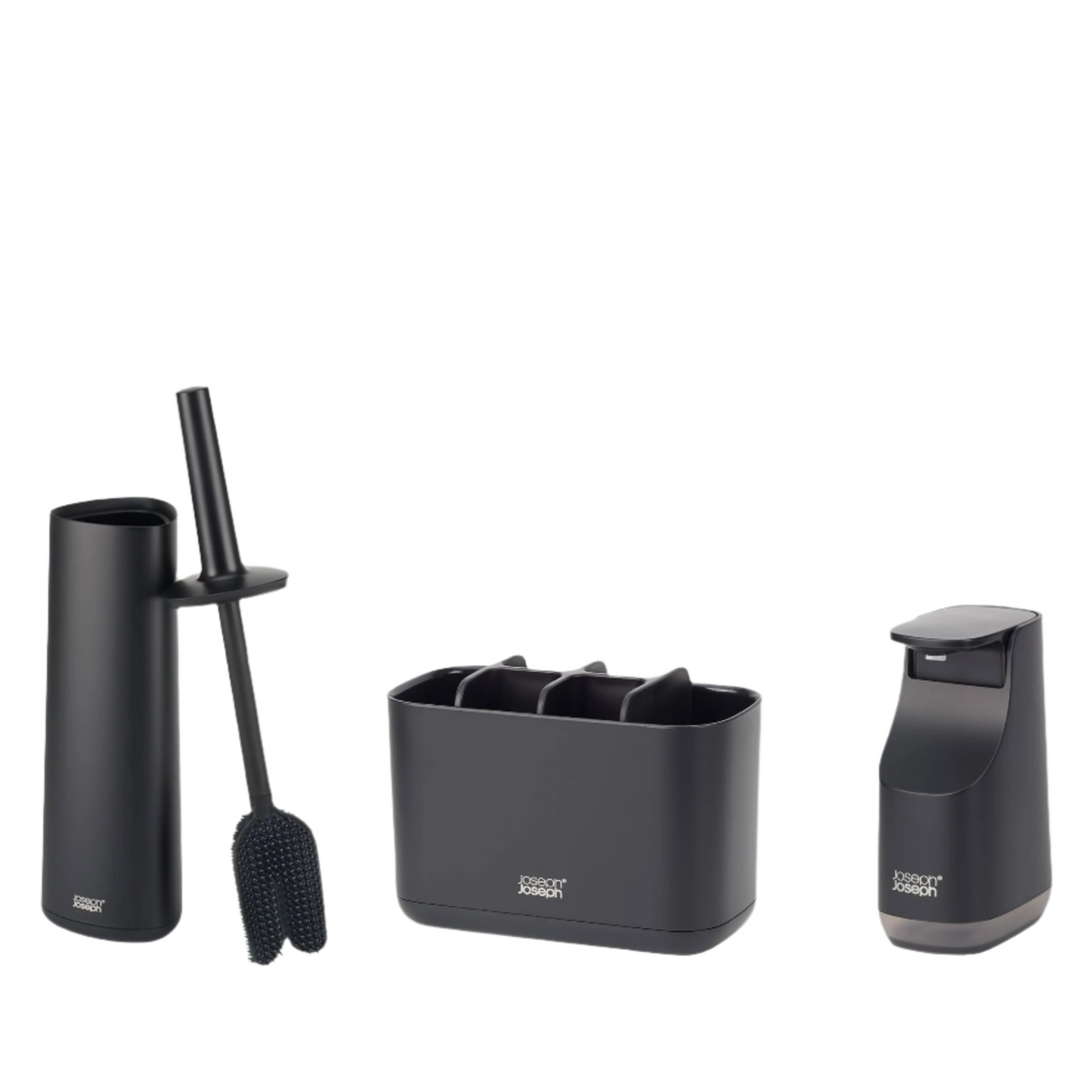 Joseph Joseph Matt Black Toilet Set