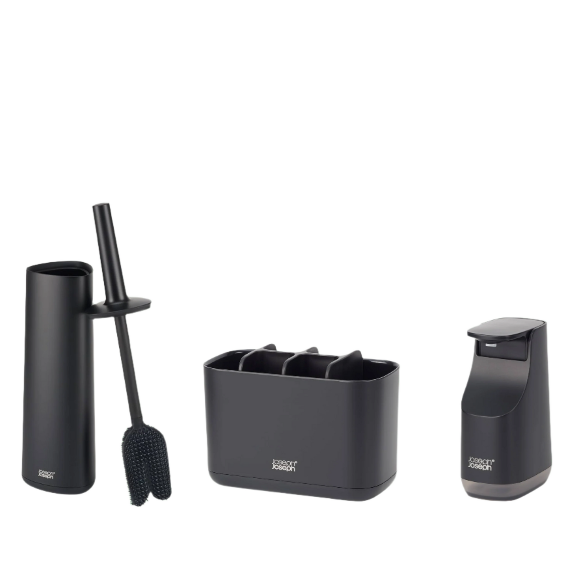 Joseph Joseph Matt Black Toilet Set