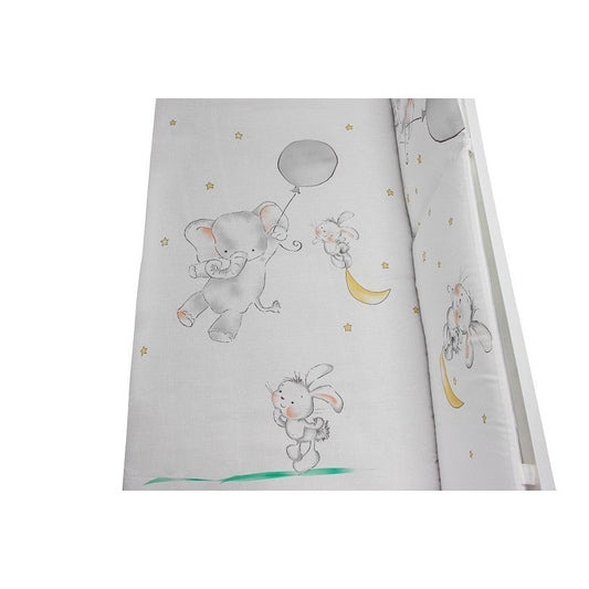 Trunk Textile set and Duvet Cover Grey Elephant ballon
