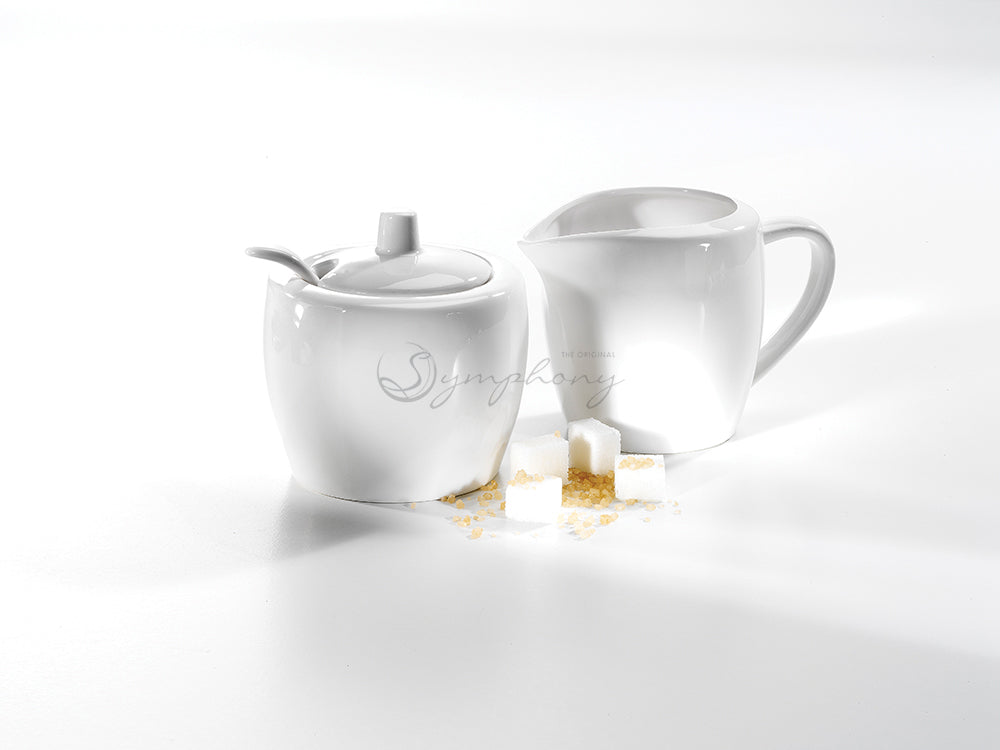 symphony sugar and creamer with spoon