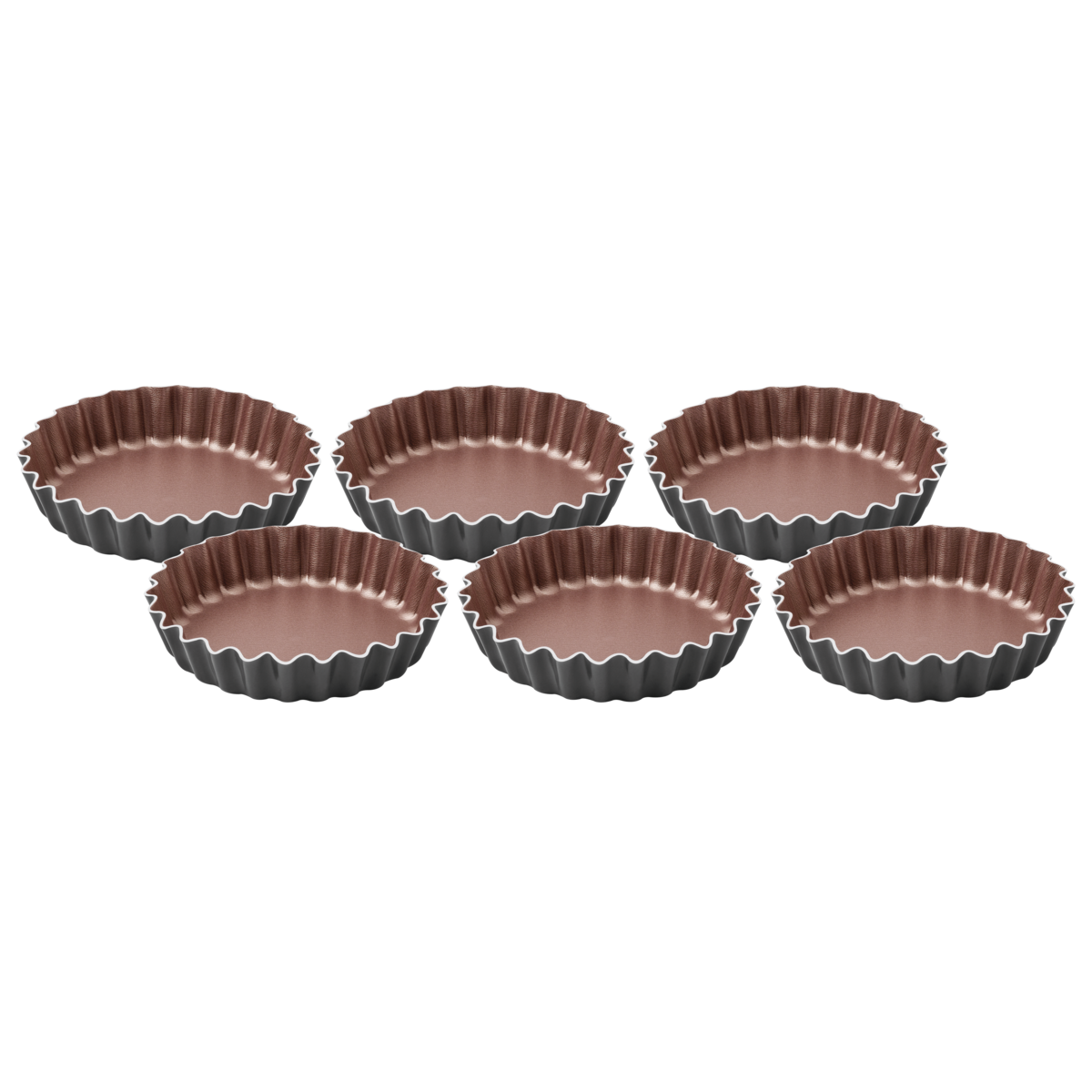 Tramontina Vermont Graphite Aluminum Tart Mold - 6pcs