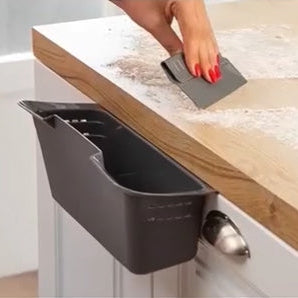 Kitchen Hanging Bin with Plastic Scraper