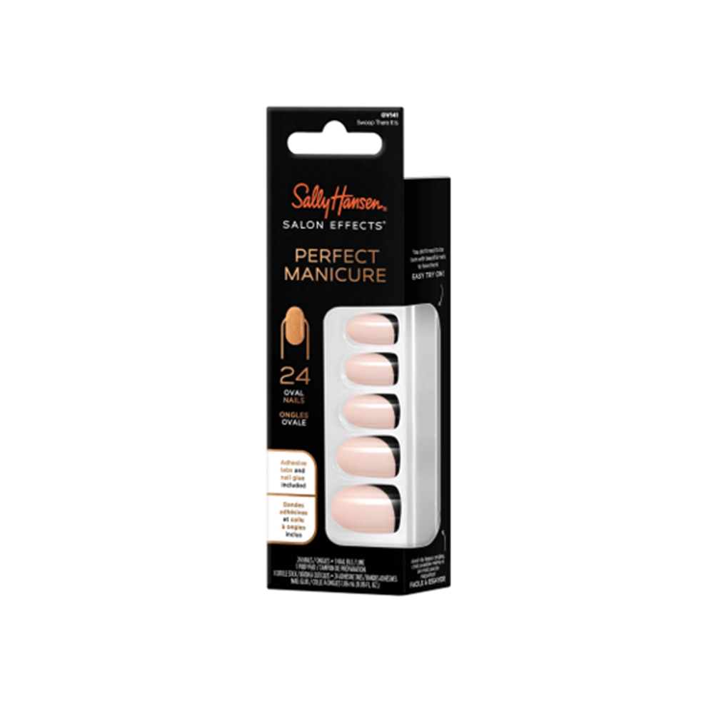 Sally Hansen Salon Effect Perfect Fake Nails Kit Oval Swoop There It Is - Medaid International