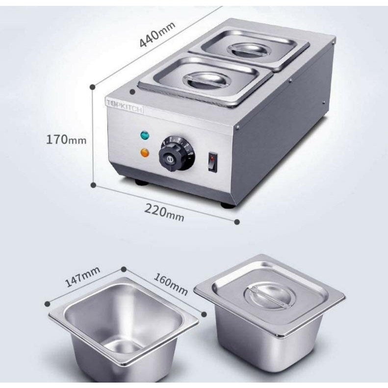 Chocolate Warmer Machine with 2 Containers, Ideal for Dessert Enthusiasts