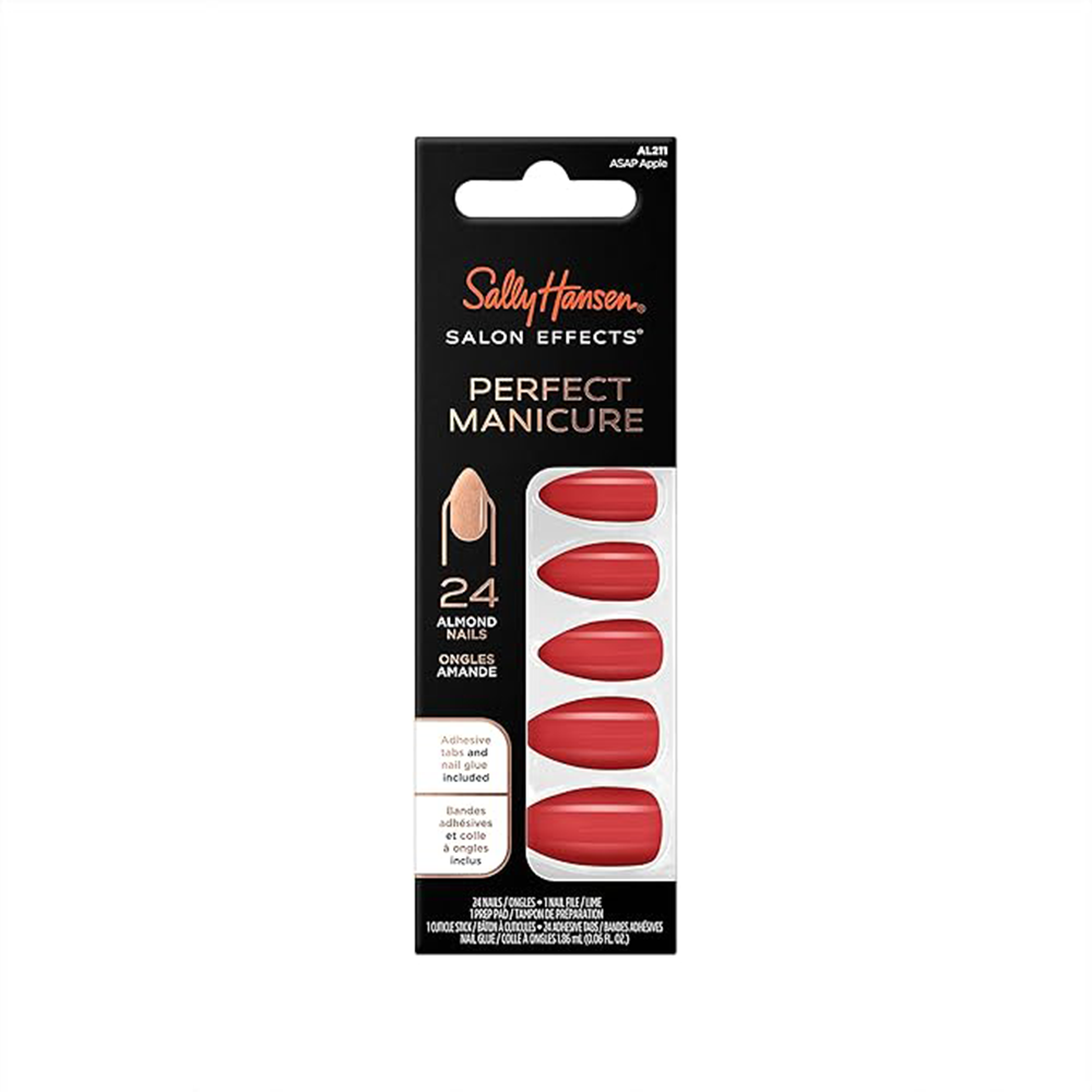 Sally Hansen Salon Effect Perfect Fake Nails Kit Almond Asap Apple - Medaid International