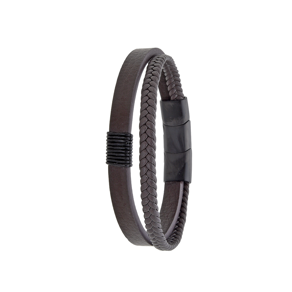 Polo Exchange Men Bracelet ST46-DSC0152 Coffee - Medaid International
