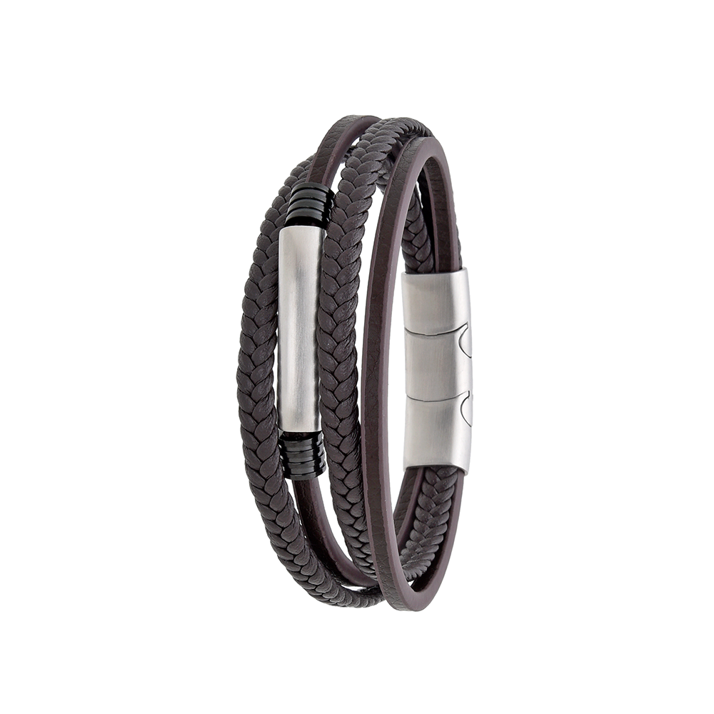 Polo Exchange Men Bracelet ST46-DSC0137 Coffee - Medaid International