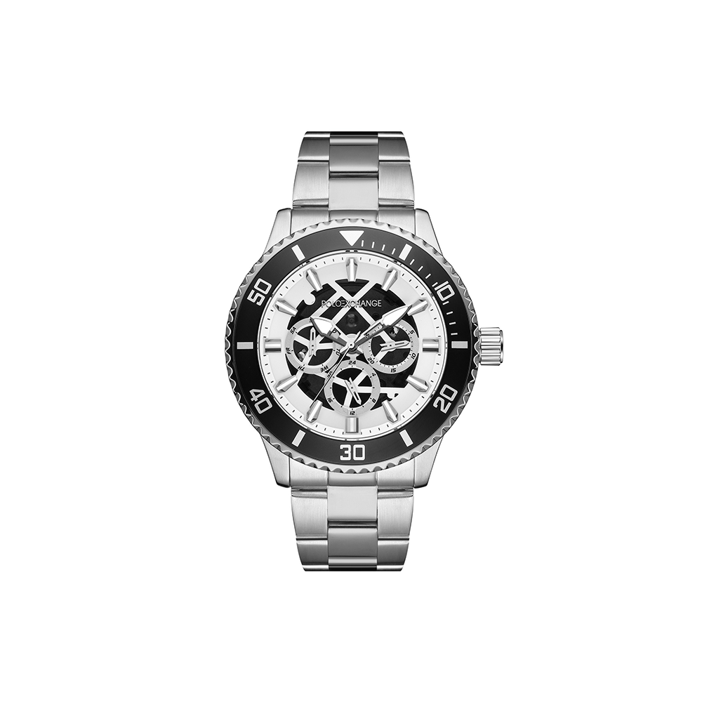 Polo Exchange Silver Watch For Him PXW452-04 - Medaid International