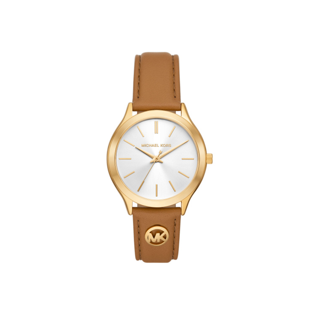 Michael Kors Slim Runway Brown Leather Watch - Medaid International