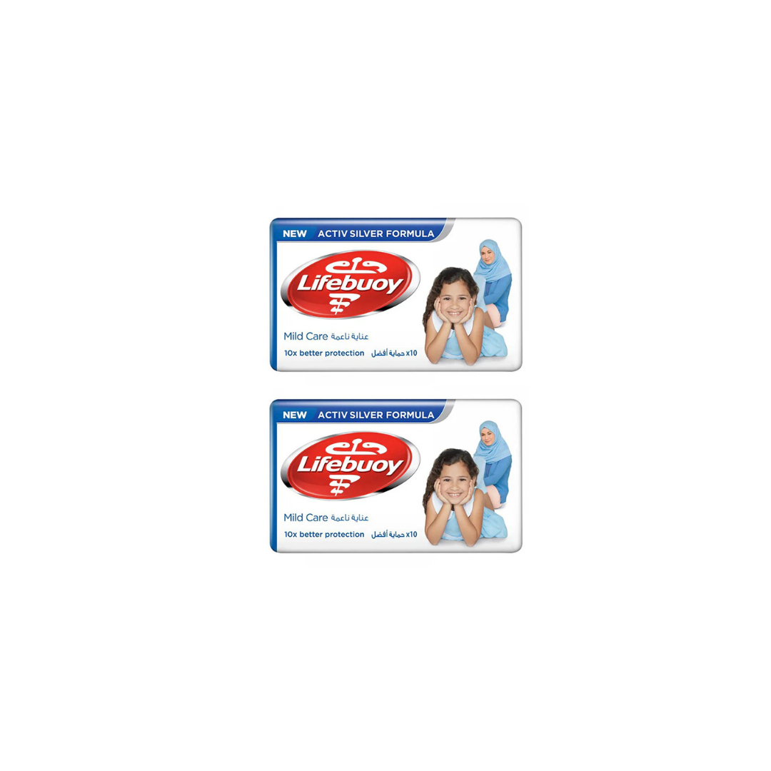 Lifebuoy Antibacterial Bar Mild Care 115g, 1 + 1 Free