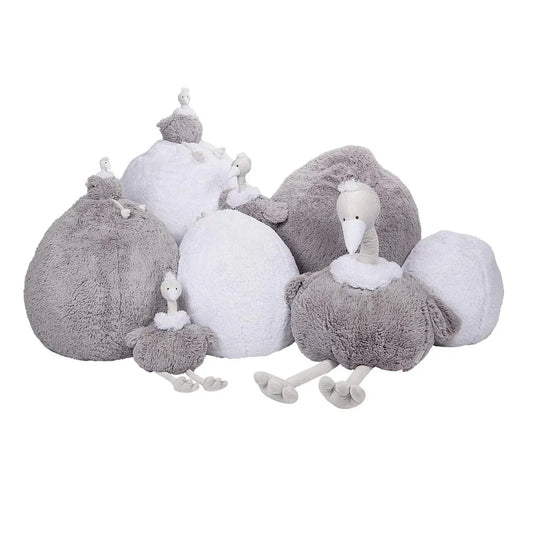 Quax Ostrich Egg Grey 20Cm Decorative Soft Toy