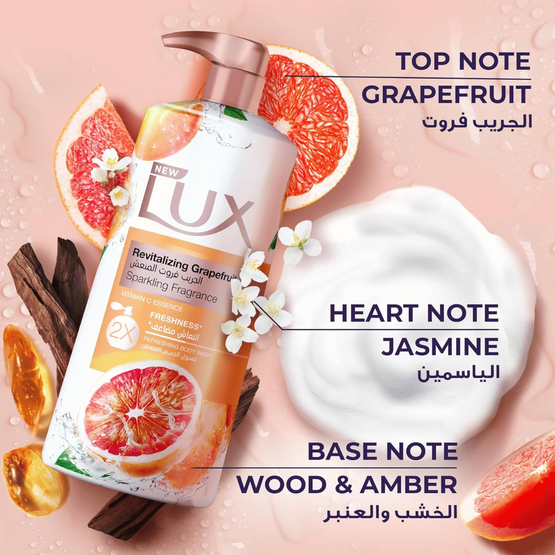 Lux Revitalizing Body Wash Grapefruit with Vitamin C, 700ml