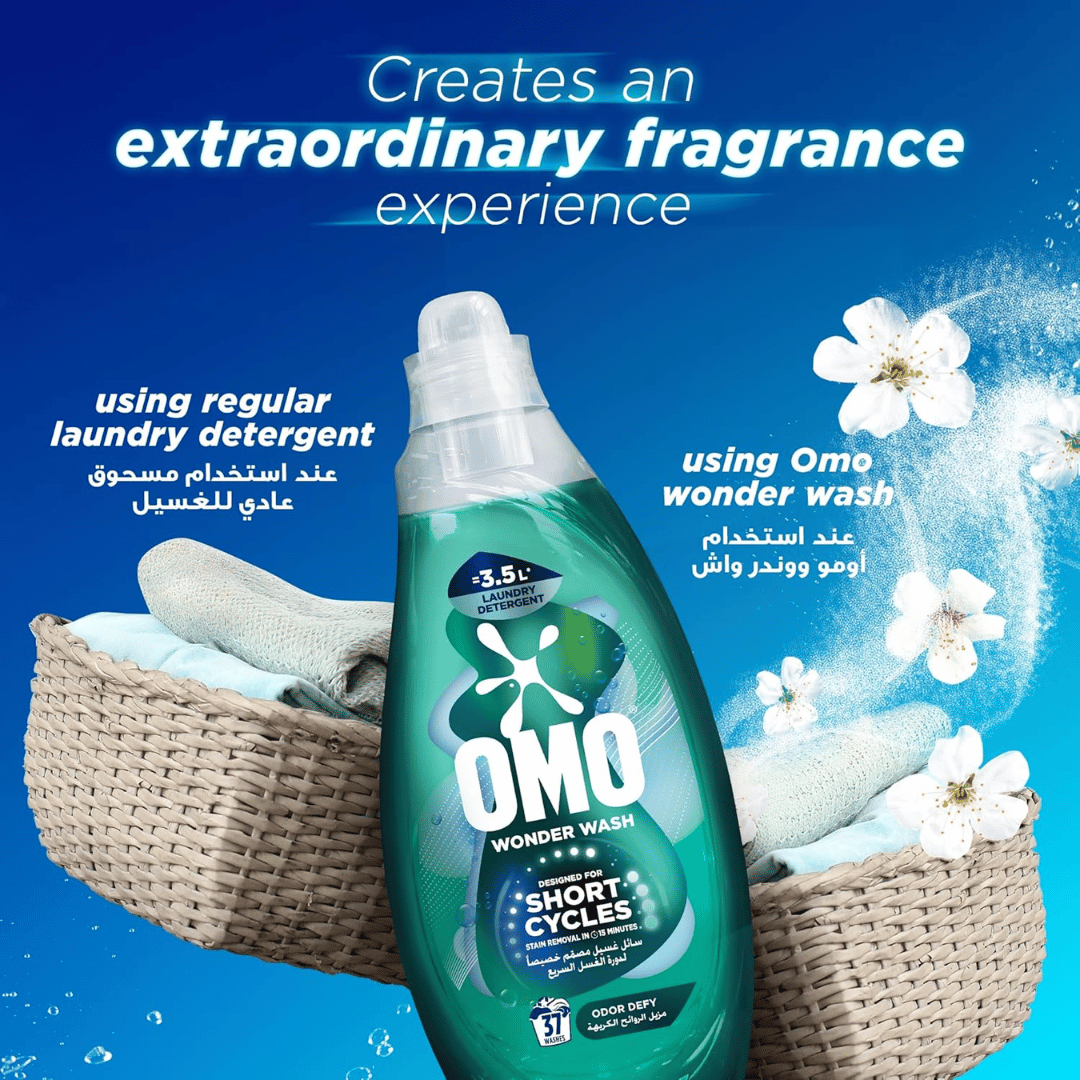 Omo Wonder Wash Liquid Odor Defy 1480ml