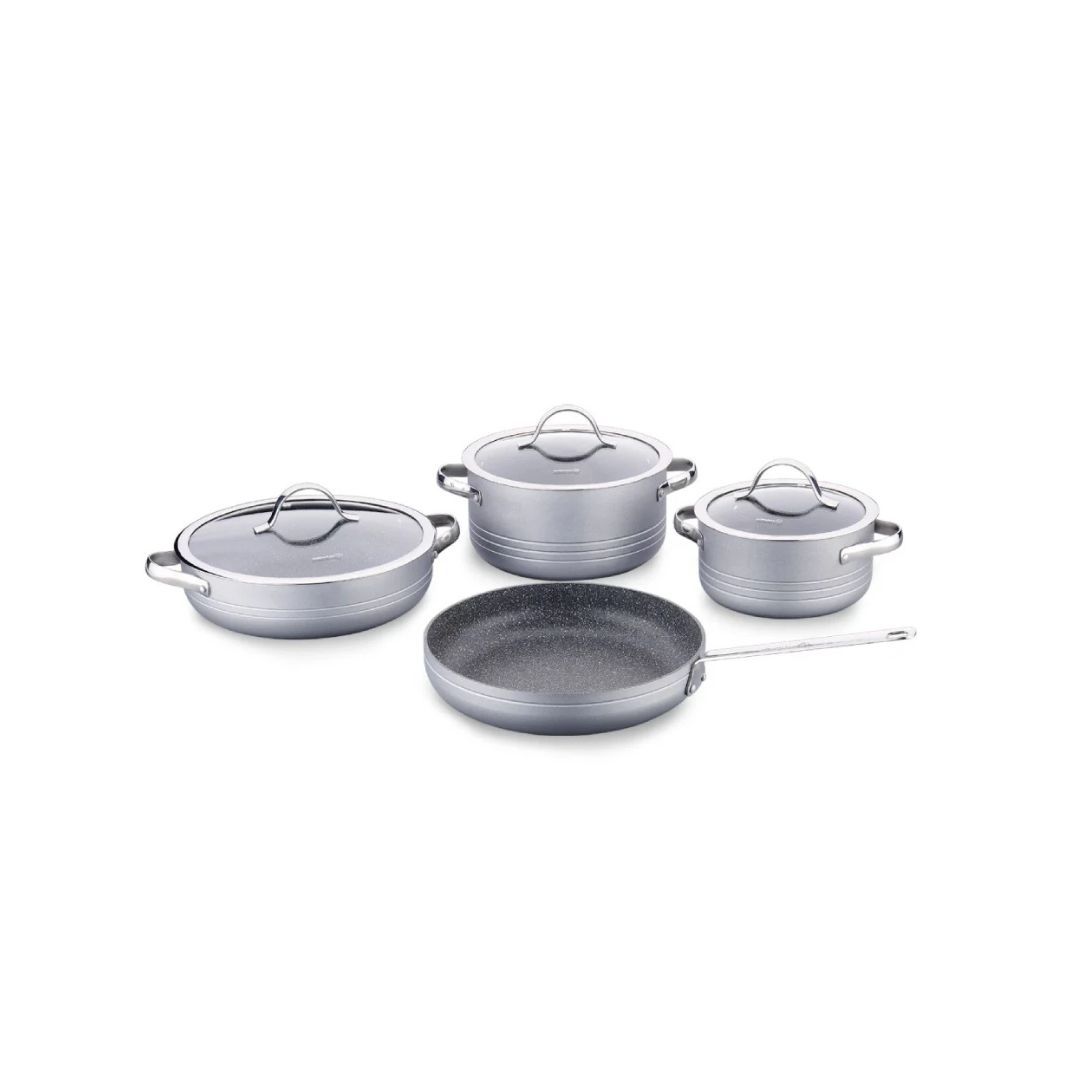 Korkmaz A2619 Linea 7 Pcs Cookware Set Anthracite