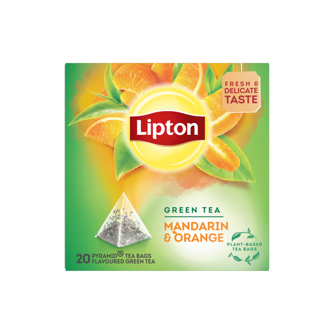 Lipton Mandarin & Orange Green Tea, Pyramide 20s