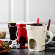 Chocolate Melting Cup with Fork, perfect for melting chocolate and cheese