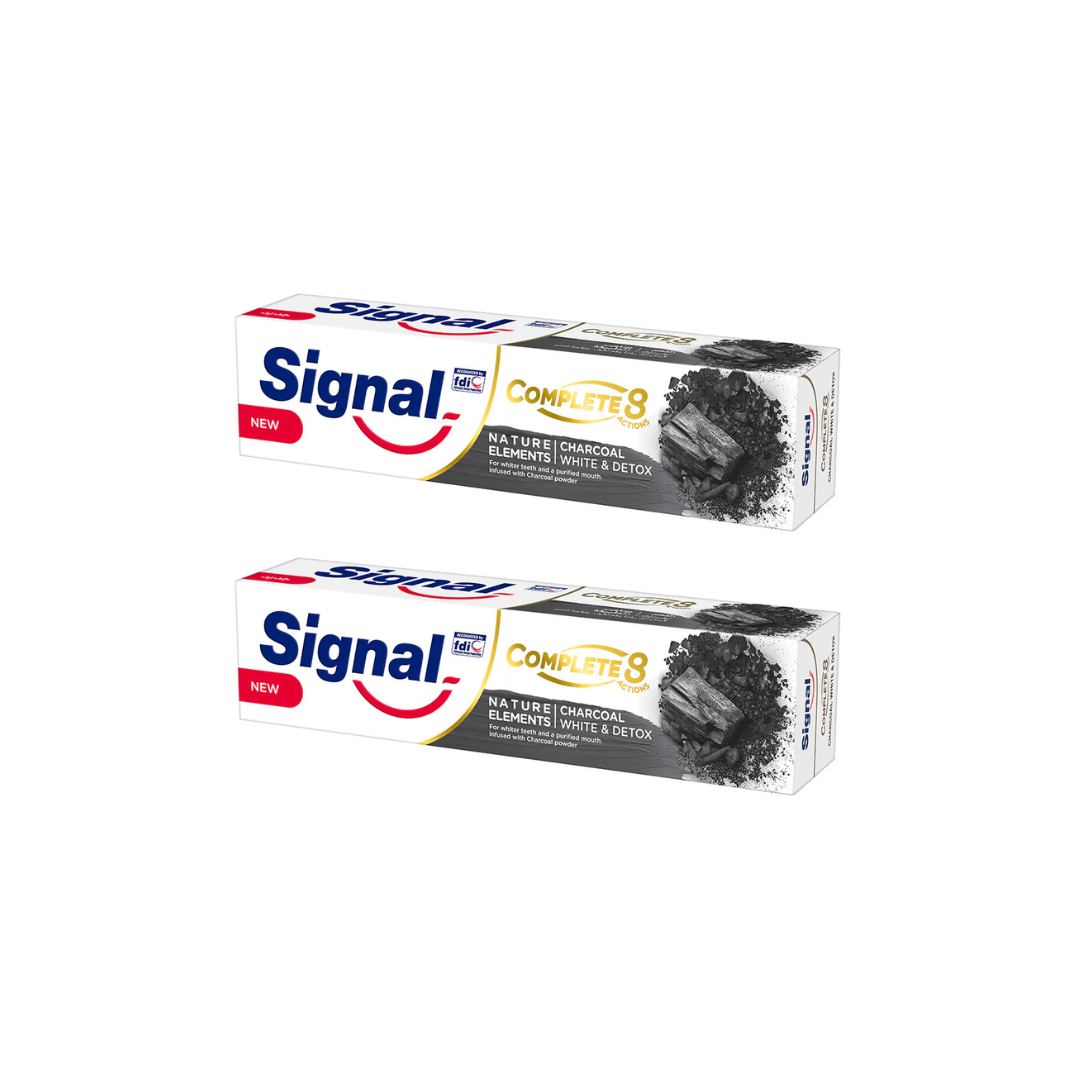 Signal Toothpaste Complete 8 Charcoal 100ml, 2 @ 25% OFF
