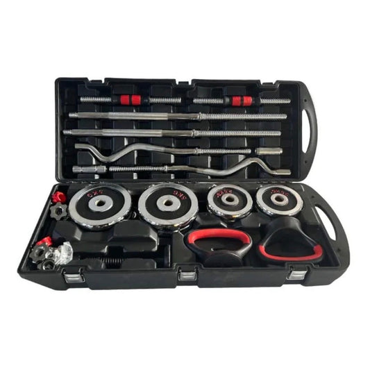 Dumbbell, Barbell ; EZ Curl Set, Kettlebell 3-in-1  Adjustable 55kg Kit