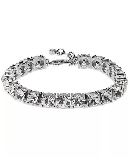 On 34th Women's Silver Tone Crystal Tennis-Style Flex Bracelet | On 34th In Lebanon