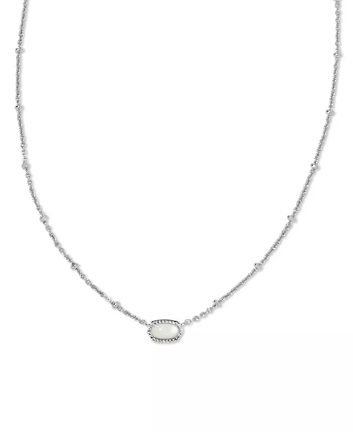 Kendra Scott Women's Silver Set Mother of Pearl & Pavé Large & Small Mini Elisa Pendant Necklaces |Kendra Scott In Lebanon