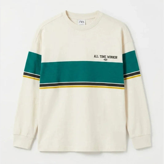 Zara Boy's Beige & Green Blouse | Zara In Lebanon