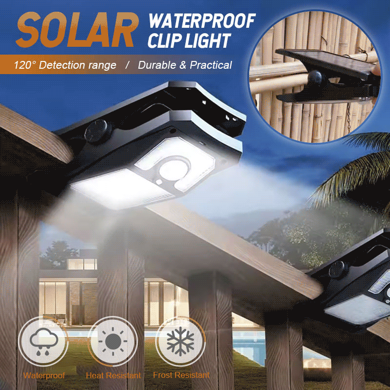 Waterproof Clip Light - Solar Powered مصباح كليب مقاوم للماء يعمل بالطاقة الشمسية