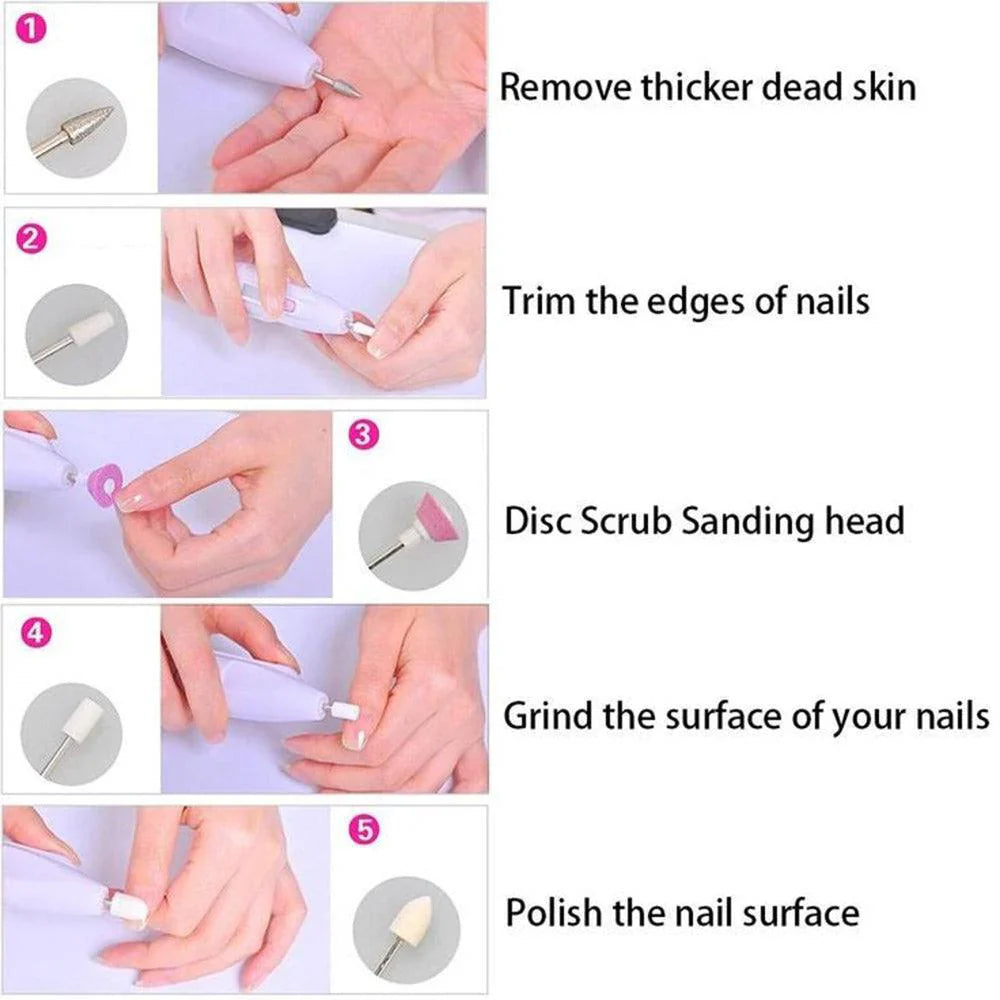 Burnishing Electric Machine Personal Manicure and Pedicure Kit /00132