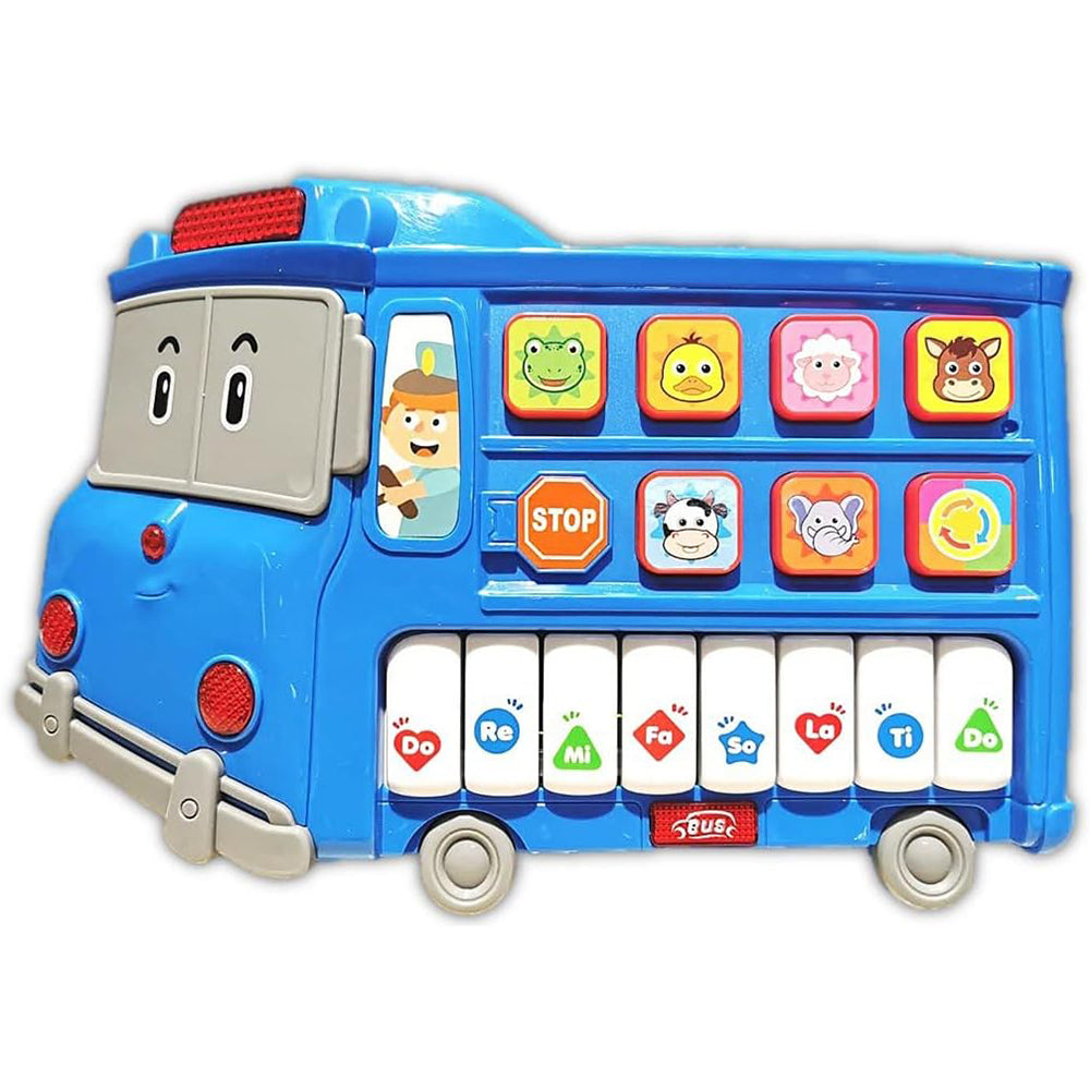 Cartoon Bus Piano With Animal Sounds