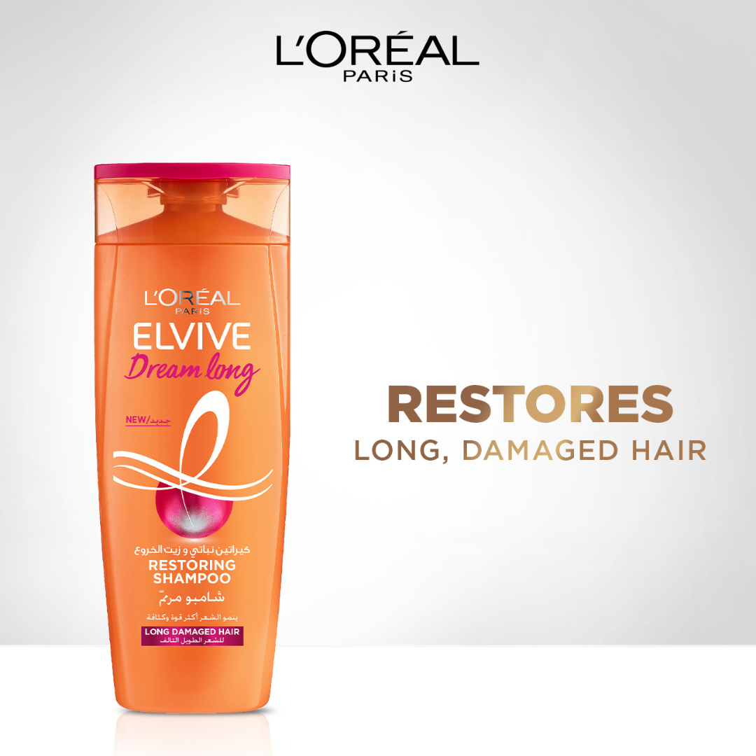 L'Oréal Paris Elvive Dream Long Restoring Shampoo For Long Damaged Hair With Keratin And Castor Oil