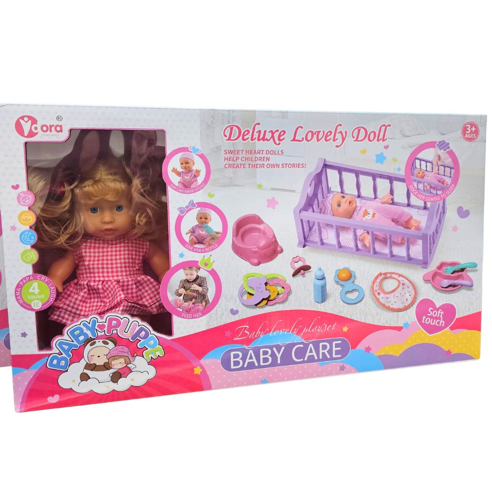 9 Inch Baby Doll Set With 4 Sounds Lebanon