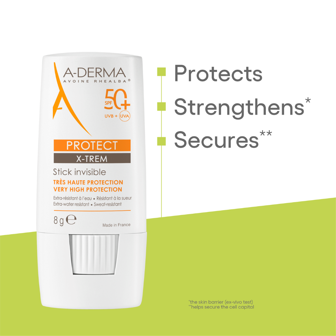 A-Derma Protect Invisible Sunscreen Stick SPF50+ I Body - face - lips