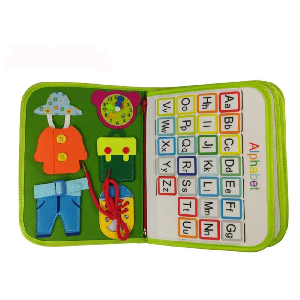 (Net) Sensory Activity Book Green Animal Zoo Design Busy Board