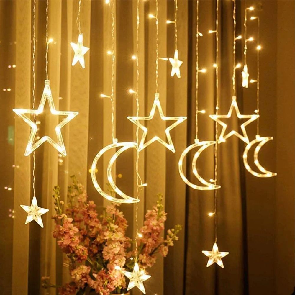 (Net) 3M Star and Moon Curtain String Light Lebanon